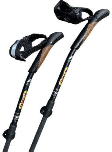 WALX Carbon Pro Impulse Nordic Walking Poles - Lightweight Adjustable Poles for Nordic Walkers, Carbon Lower Shaft, 15° Ergonomic Grip for Comfort & Performance (117-130cm)
