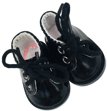 Beaupretty Mini Schwarze Puppenschuhe Handgefertigt Als Puppenzubehör Und Mini-hausschmuck Realistische Stoffschuhe Robust Geschenk Und Dekoration