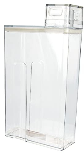 PRETYZOOM Großer Transparenter Pulverbehälter mit Auslaufsicherem Deckel und Klarer Skala Aufbewahrungsflasche für Waschmittel aus Synthetischem Material für Haushalt