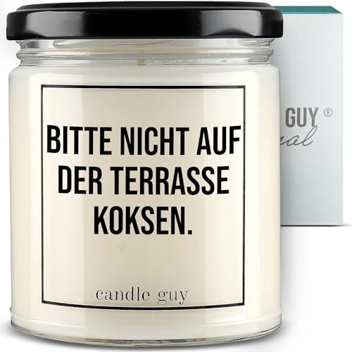 candle guy Duftkerze im Glas [Brennzeit 70h] - Duft-Kerze handgemacht mit Spruch | Freches Geschenk für Frauen, Freundin, Geburtstag | 100% Sojawachs, schöne natürliche Düfte mit ätherischem Öl