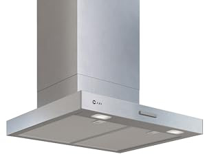 NEFF D65BCC2L0, N50, Wandesse 60 cm breit, Made in Germany, Abluft oder Umluft, Dual-Filter-System, LED-Beleuchtung und Drucktasten Bedienung für mehr Komfort, Metall-Optik