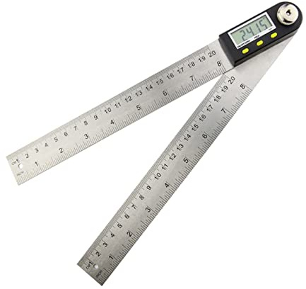 Goniometro, Goniometro digitale Goniometro Strumenti elettronici da falegname Goniometro Angle Finder Multi angolo di misurazione Righello Angolo digitale(Protractor Steel P3)
