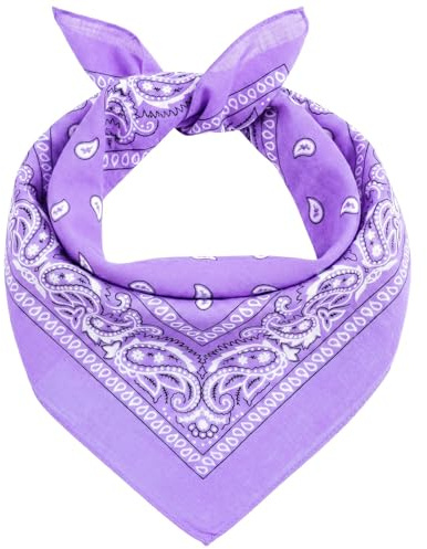 AURAE Bandana – 100 % bomull och naturliga fibrer – bandana scarf utan polyester – mjuk, hållbar och maskintvättbar, lavendel, Standard