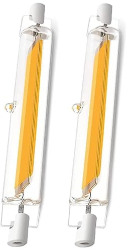 ACAATVE R7S LED 118mm Dimmbar | 20W R7S LED Lampen Ersatz für 200W Halogenstab, Led 118mm Naturweiß 4000K 2000LM, Kein Flackern, 360°Abstrahlwinkel für Stehlampe Wandleuchte Deckenfluter, 2er Pack