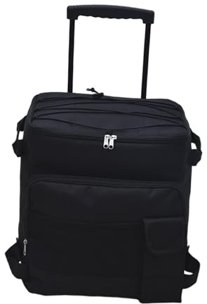 AMSLSIU Robuste, isolierte Kühltasche mit Rollen für Angeln, Camping und Gartenpartys – stabile, zusammenklappbare Kühltasche, ideal für Sommer, Park und Freizeit.
