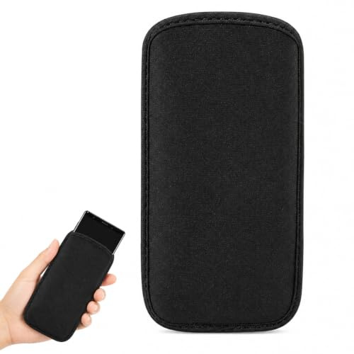 Wcawnlt Funda Universal para Teléfono de Neopreno, Funda de Neopreno Suave para Smartphone de 6,0-6,9 Pulgadas, Estuche Fino de Protección de Pantalla Antirrayas y Antipolvo, Negro