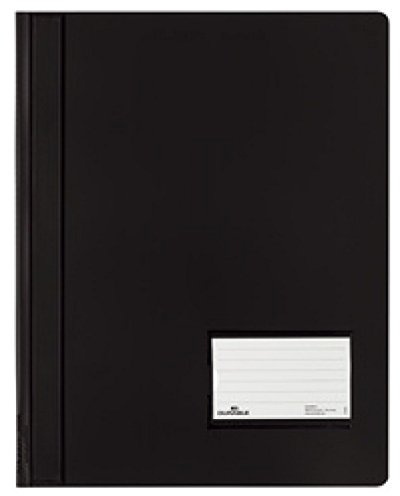 5er Sparpack DURABLE Hunke & Jochheim Schnellhefter DURALUX®, transluzente Folie, für A4 Überbreit, 280x332mm (schwarz, 5 Stück)