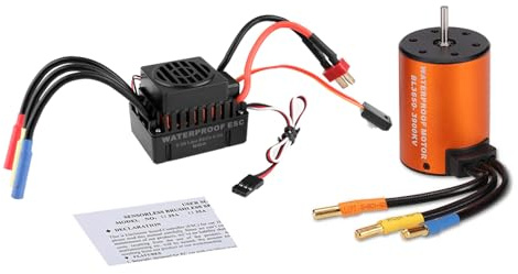GoolRC Beushless-Motor, 3650, 3900 KV, wasserdicht, mit Kombi-Set, ESC 60 A, für 1/10 RC LKW Auto