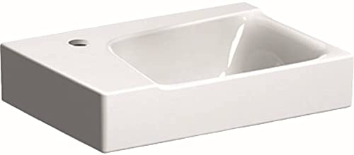 Geberit Xeno 2 Handwaschbecken mit Hahnloch Links, ohne Überlauf, 40x28 cm Weiss mit KeraTect, 500528011-500.528.01.1