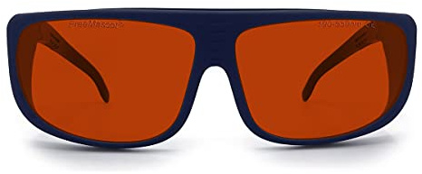 FREEMASCOT Professionelle Laserschutzbrille OD 6+, 190-550nm Wellenlänge Violett/Blau/Grün, für 405nm, 445nm, 450nm, 473nm, 532nm Laser (Style 5)