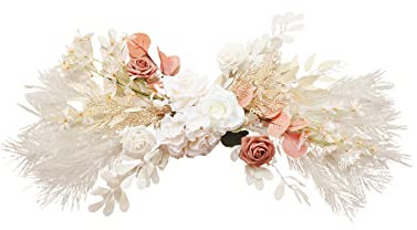 BestAlice Fleurs d'arche de mariage, 80 cm, pivoine artificielle en soie, panneau de bienvenue pour mariage, cérémonie, porte, fenêtre, décoration d'intérieur, rose