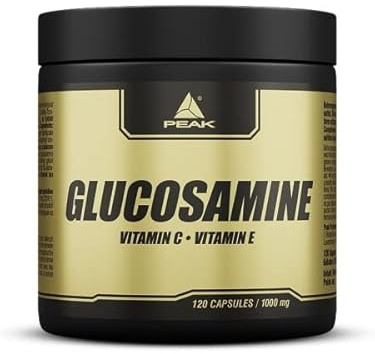 PEAK Glucosamin - 120 Kapseln I Gelenke I Knorpel I Sehnen I Bänder I Vitamin C I Vitamin E I ideal bei Krafttraining