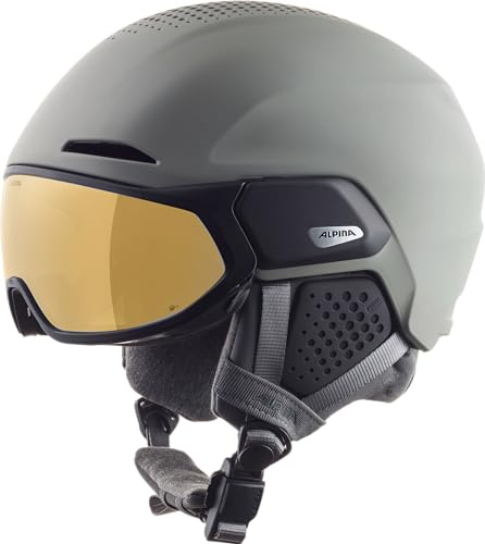 Alpina Alto Q-LITE - sicherer, stoßabsorbierender & individuell anpassbarer Skihelm für Erwachsene, mit kontrastverstärkendem Visier
