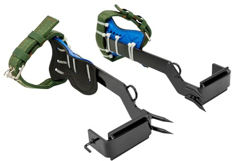 TaNeHaKi Verstellbaren Baumklettern AusrüStung Set,Kletterhilfen Mit Halteseil Steigeisen Spikes,ForstzubehöR,Baumkletterwerkzeug