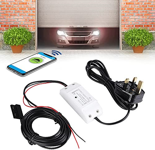 TEmkIn Smart Garage Door Opener, WiFi Garage Door Remote Controller Door Opener Device Support for Alexa Google,Garage Door Control,Garage condition check,Phone system for IOS Android (White)