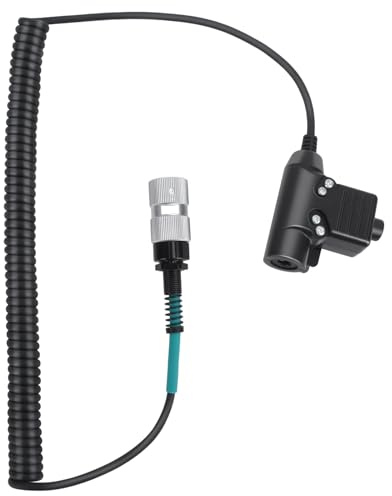 Renastar Military U94 PTT Adapter for Two Way Radio PRC 152, TP120 6 Pin Push-To-Talk Switch for Baofeng Harris Falcon 3 iii an/prc-152a PRC-148 PRC-152 PRC-163 Walkie Talkie