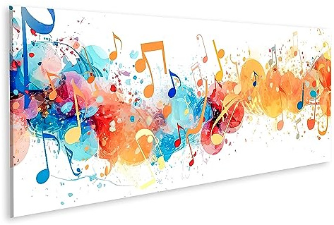 islandburner Prime Bild auf Leinwand Bunte Digitale Musik Notenblätter Abstrakt Banner Digitale Musik Noten Bilder Wandbilder Poster