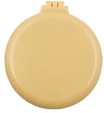 Spazzola per Capelli Pieghevole con Specchio, Mini Spazzola per Capelli Tascabile Rotonda per Capelli Ricci Lisci, Pettine da Massaggio Compatto per Donne, Ragazze e Uomini(Giallo)