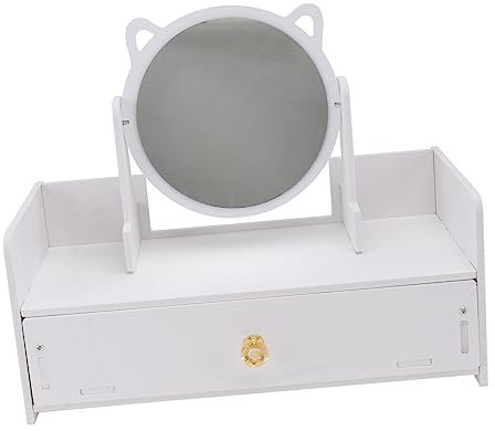 WOFASHPURET Desktop-kosmetikspiegel Mit Aufbewahrungsbox Spiegel Für Mädchen Make-up Lagerung Schublade Struktur Desktop- Mit Aufbewahrungsbox