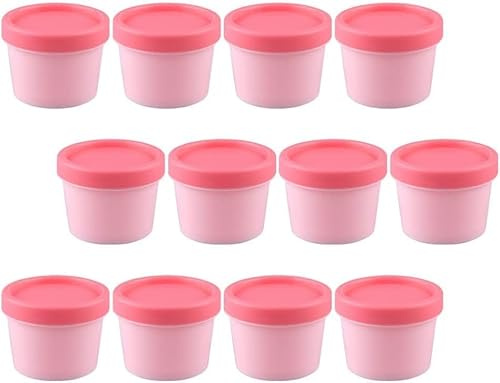 HULKAY Lot de 12 boîtes à crème glacée en silicone avec couvercles pour la maison, la cuisine, 100 g