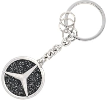 Mercedes-Benz Schlüsselanhänger silber Edelstahl Kristallglas poliert St.Tropez