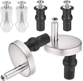 6pcs Toilet Seat Fittings Premium Material Toilet Seat Hinges, Easy Installation for Home and Commercial Use