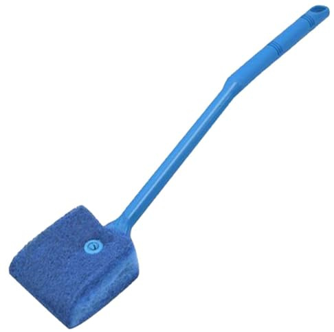 Aquarium Algae Scraper Fish Tank Cleaner Brush Long Handle Double Sided Sponge Glass Cleaner Aquarium Cleaning Tools Tank Scrubber for Algae Removal Household Glass Cleaning Supplies