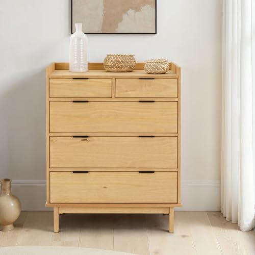 IDIMEX Kommode TEPERA mit 5 Schubladen, gebeizt/gewachst – Schubladenschrank aus massivem Kiefernholz, robust und langlebig, skandinavisches Design für Schlafzimmer & Flur