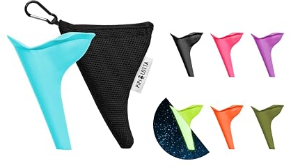 PiPiLOTTA Orinatoio Portatile da Donna | Aiuto per la minzione in Piedi per Le Signore a Musica Festival Campeggio Viaggio all'aperto | Viaggia Portatile Imbuto WC urinatoio per Femminile (Turchese)