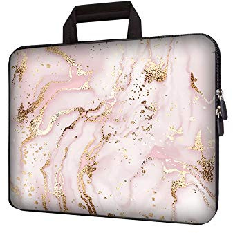 11 11.6 12 12.1 12.5 inch Laptop Carrying Bag Chromebook Case Notebook Ultrabook Bag Tablet Cover Neoprene Sleeve Fit Apple MacBook Air Samsung Google Acer HP DELL Lenovo Asus (Pink Marble)