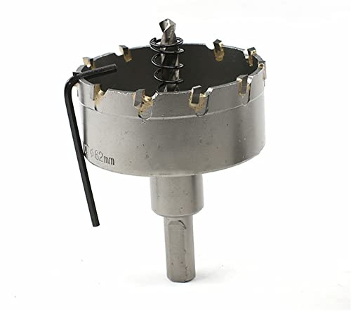 Broca de núcleo de sierra de agujero de acero de carburo 34-52 mm para placa de acero inoxidable herramientas eléctricas de perforación de corte de metal de hierro, plata, 34 mm