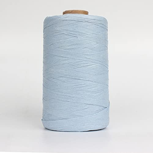 LINPM 1 Roll/280 Meter Raffia Organic Straw Ribbon Paper Yarn Rope for Knitted Crochet DIY Hats Bags Handmade Craft Knit Yarn Thread