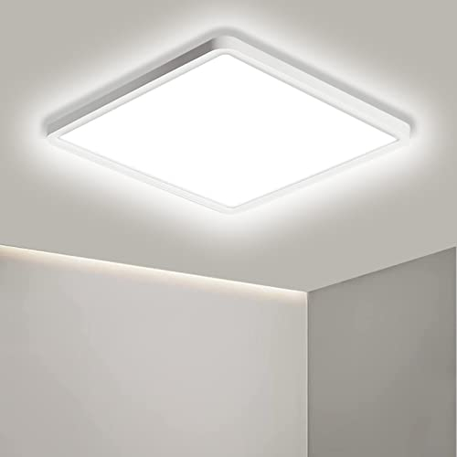 Ouyulong Plafoniera Led Luce Fredda 36W, Plafoniera Soffitto Cucina 4100LM,6500K,IP44 Impermeabile Plafoniere Bagno,Plafoniere da Soffitto per Soggiorno Camera Corridoio Ufficio