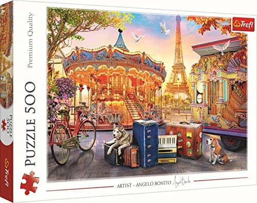 Trefl - Puzzle 500 Teile, Urlaub in Paris, Vergnügungspark