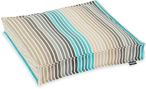 H.O.C.K. Yucatan Outdoor Sitzkissen CLOU Stuhlkissen für den Garten, wasserabweisend/lichtecht (6-7) (40x40x5cm, Ocean Beige)