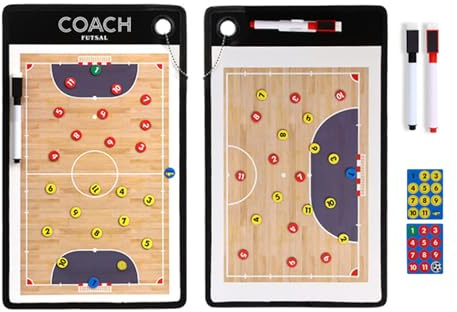 Joyeee Fußball Taktiktafel, tragbare Fußball-Coaching-Taktik-Markierungstafel mit Stiften und Magneten, Plan-Strategie-Aufstellungstafel für Trainer, Geschenke, Trainingsausrüstung, Zubehör