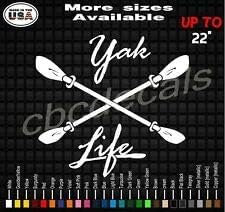 Rakelfix Yak Life gekreuzte Paddel Kayaking Kayak 20cm Autoaufkleber,Wandtattoo, Aufkleber, Waschanlagenfest, Profi-Qualität, Decal,Sticker