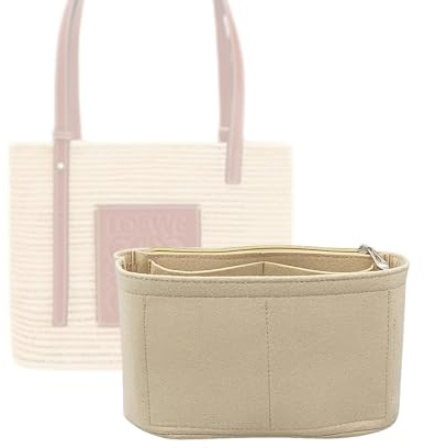 LinerLink Taschen-Organizer für Loewe kleine quadratische Korbtasche (26,5 x 20,5 x 10 cm (L x H x T), handgefertigter Tascheneinsatz, 2 mm Filztascheneinsatz, Damenhandtaschenformer (Stil C)