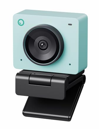 OBSBOT Meet 2-4K Webcam für PC mit 1/2 Sensor, KI Framing& Autofokus, Beauty-Modus, Gestensteuerung, 60 FPS, Zwillingsmi, Leicht USB Kamera für Streaming, Meetings, Gaming, Video Calls. (Auroragrün)