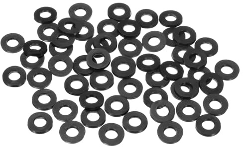 M METERXITY Kit Surtido de 100 Arandelas de Goma Negra 8 mm 16 mm 2.2 mm | de Diámetro Interior, Arandelas Planas de Goma, de Diámetro Exterior, de Grosor, para Mangueras de Ducha, Tornillos