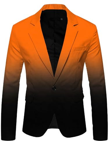 SRZYMJ Orange Sakko Herren Leinen Leicht Sportsakko Blazer Sportlich Freizeit Sakkos Zwei Knopf Dünne Business Anzug Jacken Mantel Stilvolle Alltagsanzüge Anzugjacke Sportmäntel Anzug Hemd XL