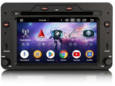 Erisin 8-Kern Android 14 DAB+ Autoradio 4GB RAM+64GB ROM Navigation Für Alfa Romeo 159 Spider Brera 159 Sportwagon Unterstützt Wireless CarPlay Android Auto WiFi 4G Bluetooth 5.0 DVD FM RDS OBD2 TPMS