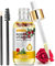 Huile de rose pour visage avec pétales de rose, huile de vitamine E bio pour anti-âge, cicatrices et vergetures, Gua Sha naturel et huile de massage pour corps et peau sèche, cuir chevelu et ongles
