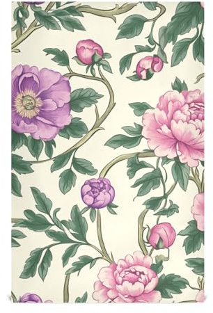 Vintage rosa blommor gröna blad William Morris stil dekorativa kökshanddukar och disktrasor handdukar för att torka tallrikar frotté disktrasor torr boho återanvändbar toallas para la cocina 71 x 45