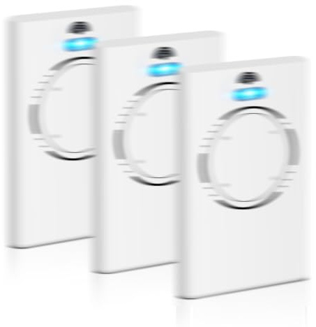 3pcs Telecommande Portail 868MHz, Telecommande Porte de Garage, Compatible avec FAA-XT4 868 SLH LR, 4 Canaux Noir (3pcs)