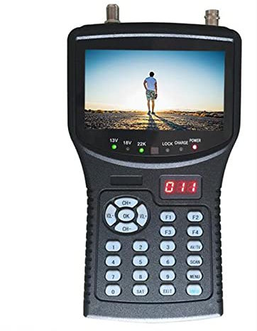 DIKAMAN Buscador de satélites, Probador de señal de Antena de Superficie AHD Engineering Treasure/Pot KPT-955G+ para Ajustar la Antena parabólica