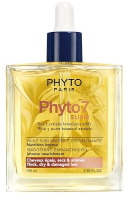 Phyto Paris - Phyto 7 Elixir - Disciplinerande sublimeringsolja 100 ml - tjock, torr och skadad hårolja - multivård: Intensiv näring, disciplin och finish - 99% botaniska oljor Nat
