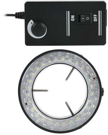 Microscope Accessories Adjustable 144 60 LED Ring Light Lamp 6500K 90V-240V For Industrial Stereo Microscope Video Camera Durability And Reliable Performance(60 LED)