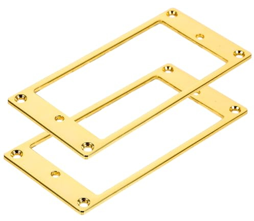 ABOOFAN 2 Marcos De Pastillas Para Guitarra Eléctrica Marco De Cubierta Protectora De Latón Dorado Repuesto Para Accesorios De Guitarra Compatible Instrumentos Musicales Accesorios