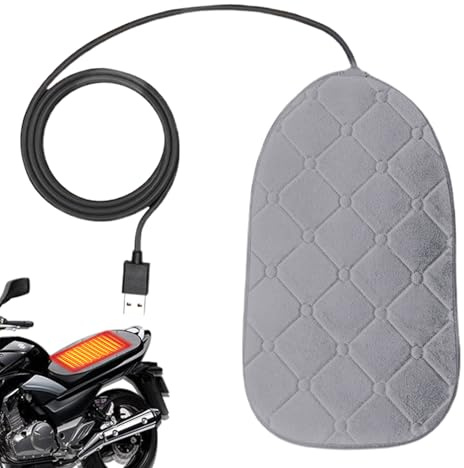 Generisch Motorrad Sitzkissen,2 Temperaturen Anti Rutsch Unterlage - Winter Motorrad Sitzheizung | für Roller Schneemobil Reisen Täglich Outdoor Fahren Winter Fahrer